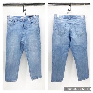 Ella Moss high waisted straight leg jean stretch coastal Grandma